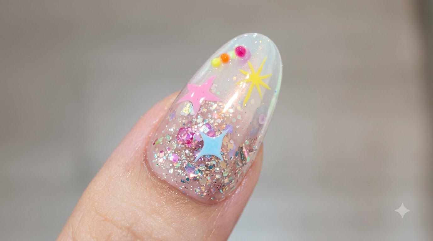 Nail Art Esplosione di Stelle Edizione Limitata Estiva — Tutorial Passo dopo Passo
