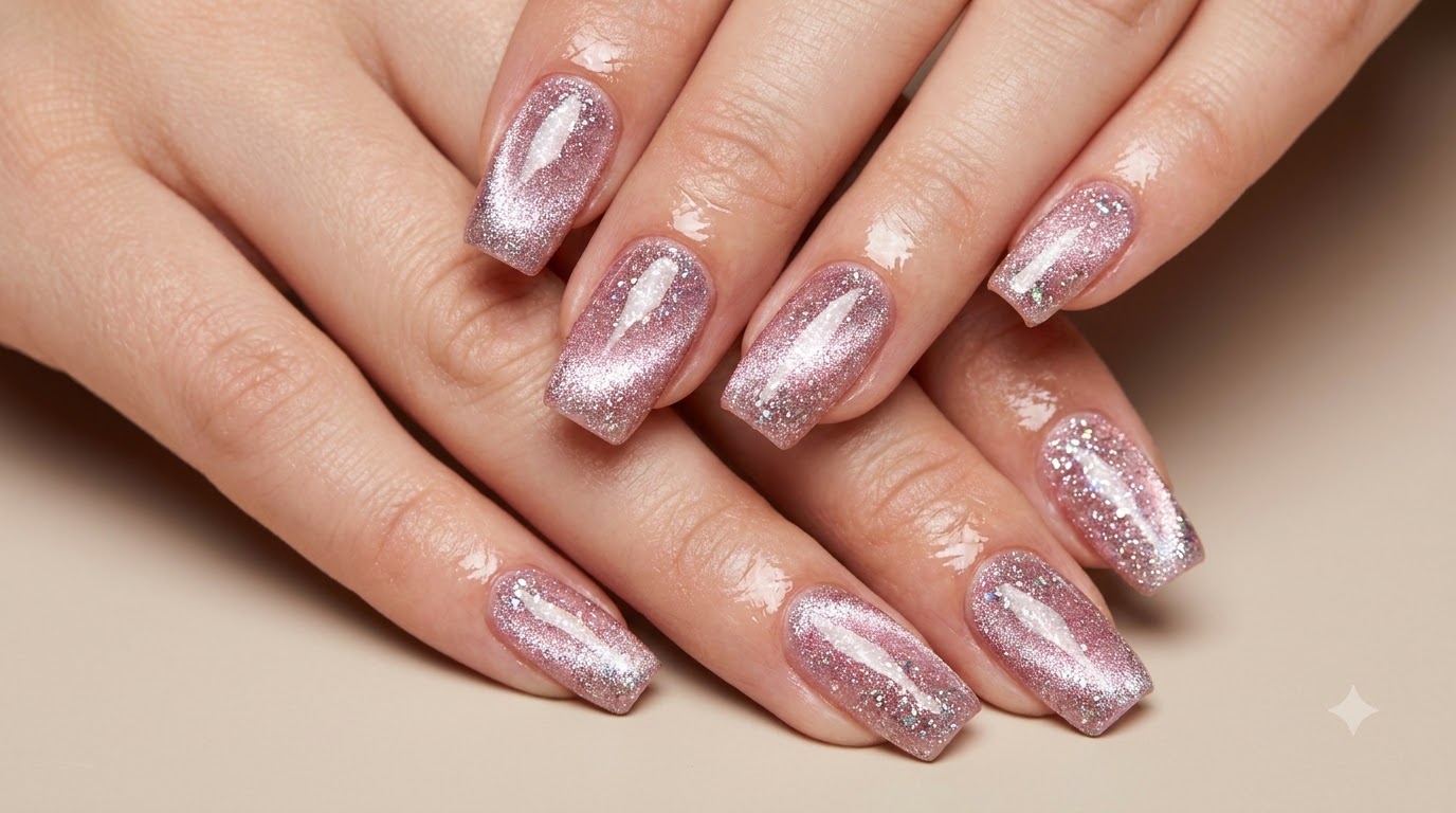 Unghie Cat Eye Double Flash Diamond — Tutorial Gel Magnetico Brillante