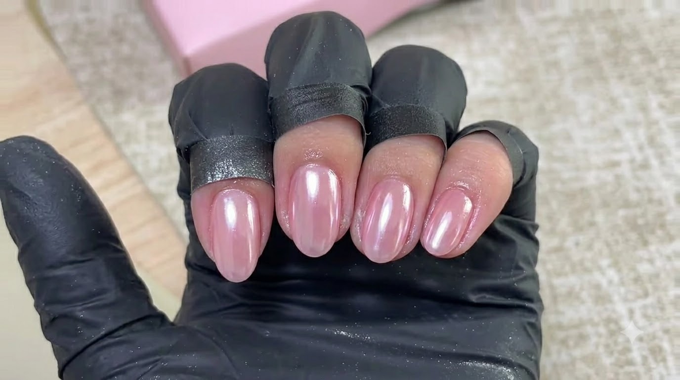 Unghie Pearl Chrome Stile Hailey Bieber — Tutorial Passo dopo Passo
