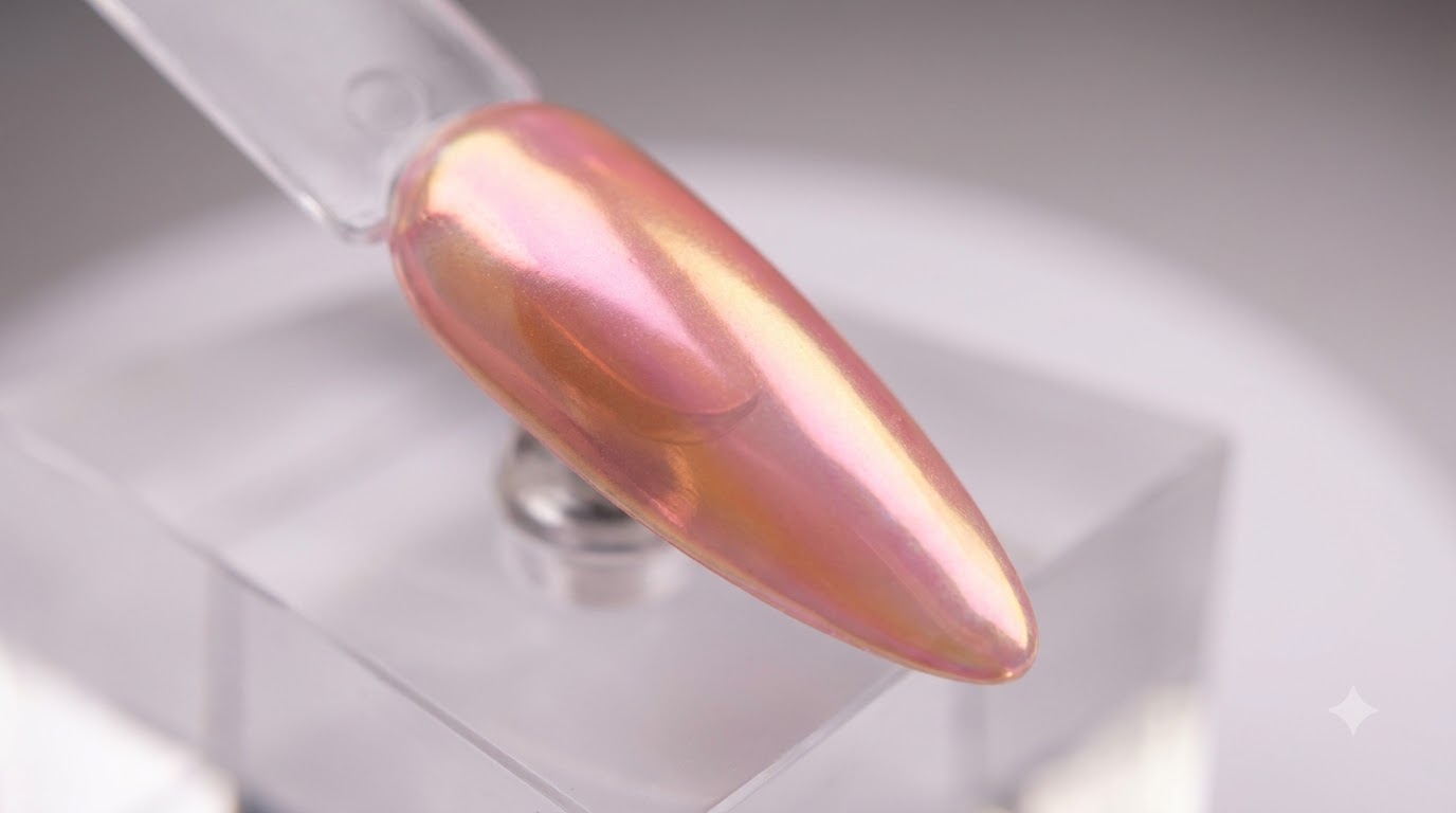 Tutorial per unghie gel Aurora e Cat-Eye Sunset Afterglow