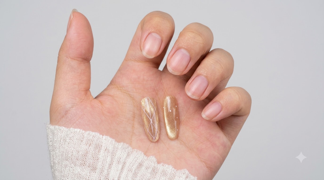 Nail art con trama a rombi ed effetto flash esplosivo: tutorial passo dopo passo