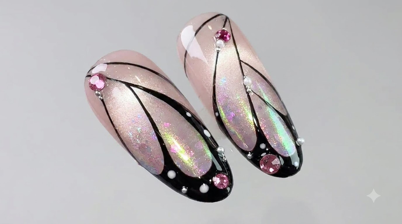 Unghie Aurora Butterfly Cat-Eye — Tutorial Passo dopo Passo