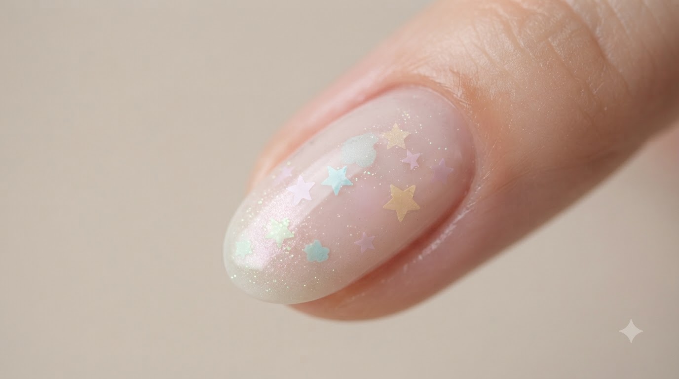 Nail Art Gel Macaron con Stelle — Tutorial Passo dopo Passo