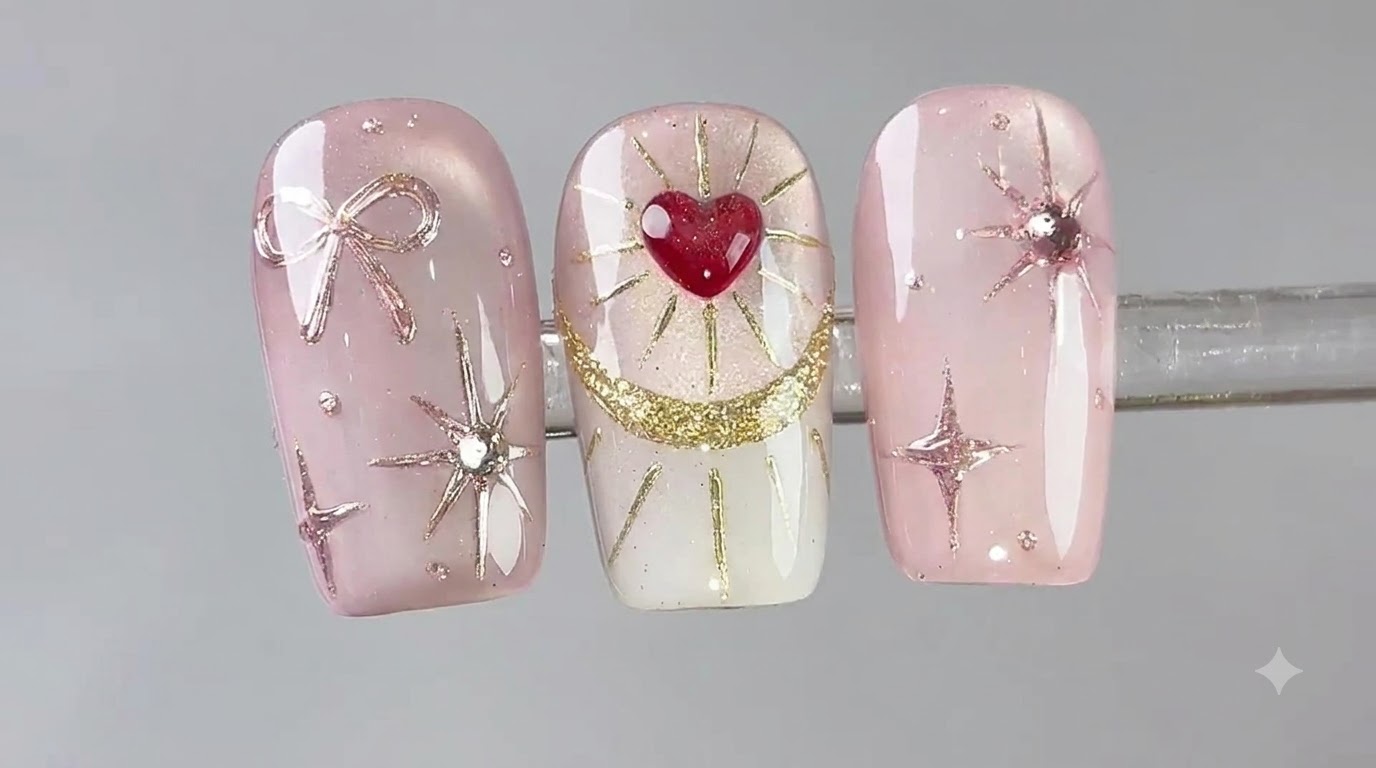 Tutorial di Nail Art con Cuori French Fluidi — Guida Passo-Passo in Gel