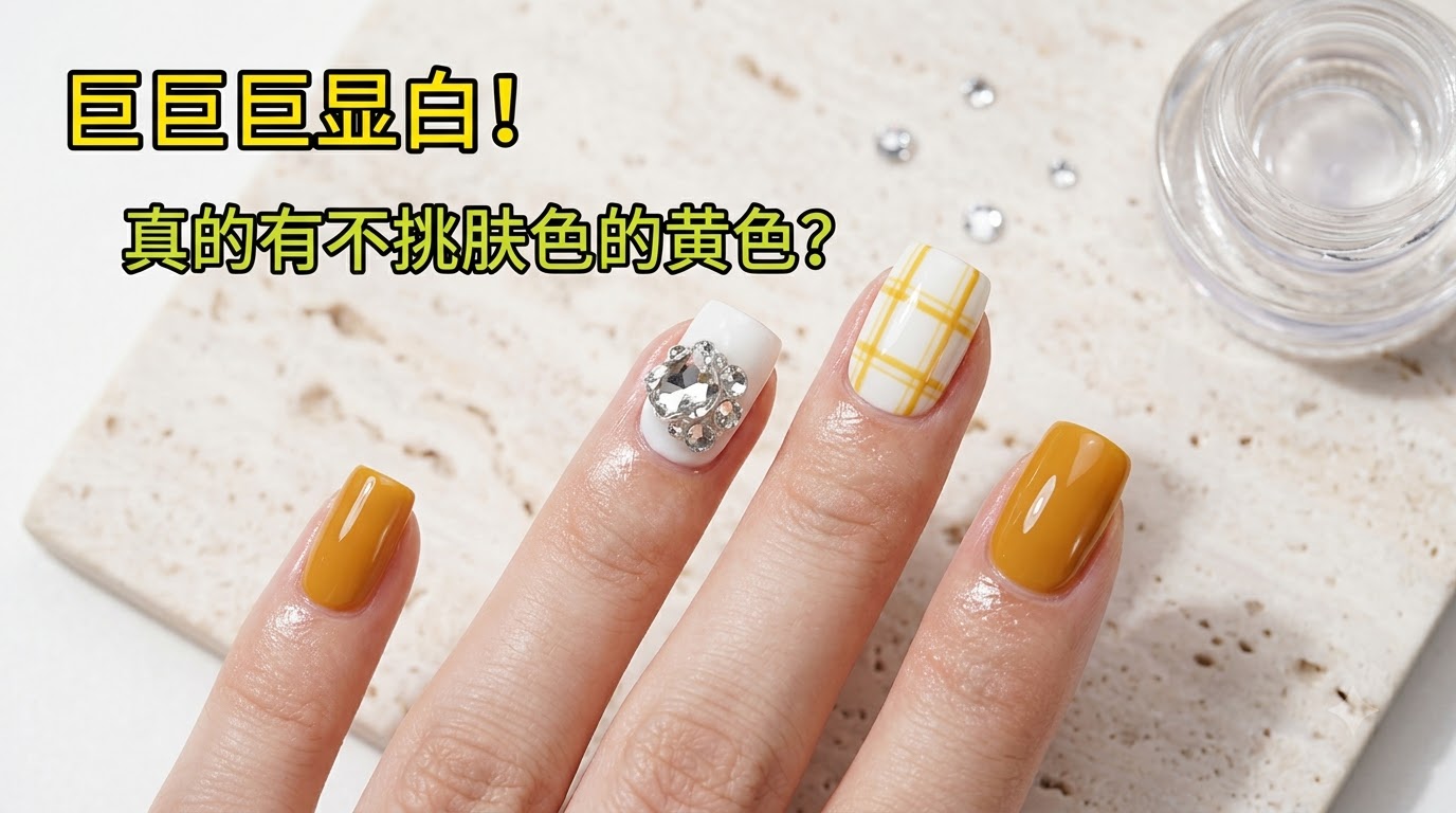 Unghie Tartan Giallo Zenzero e Strass — Tutorial Passo dopo Passo