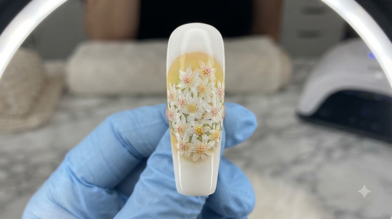 Nail Art Campestre con Margherite — Tutorial Passo dopo Passo
