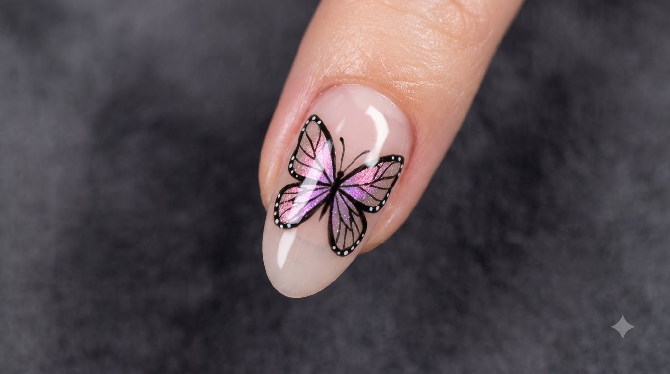Laser French Butterfly Nail Art: Tutorial Passo a Passo