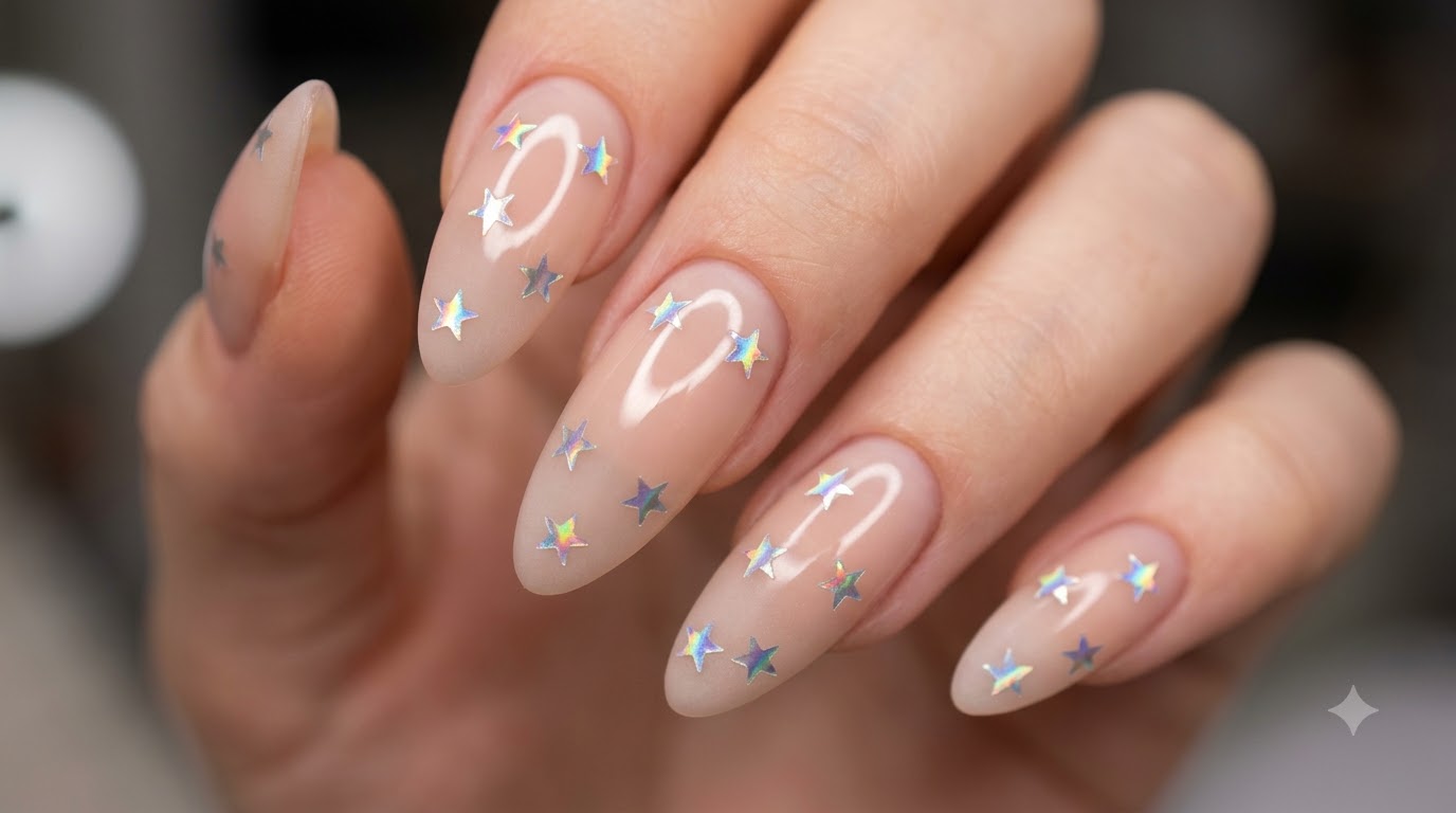 Unghie Stellate Rosa Polarizzate — Tutorial Effetto Milky Jelly Estivo