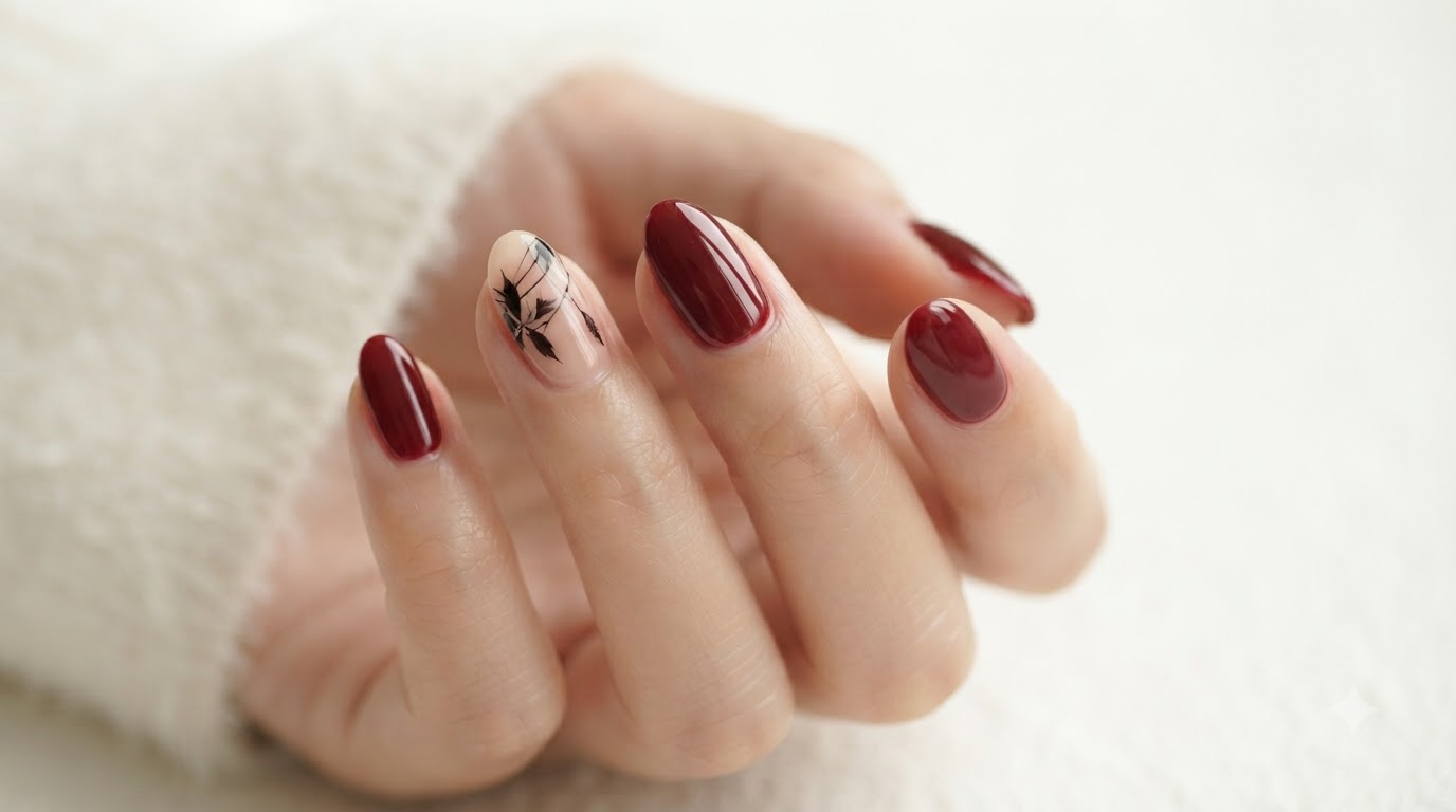 Unghie Gel con Foglie Invernali — Tutorial Passo dopo Passo