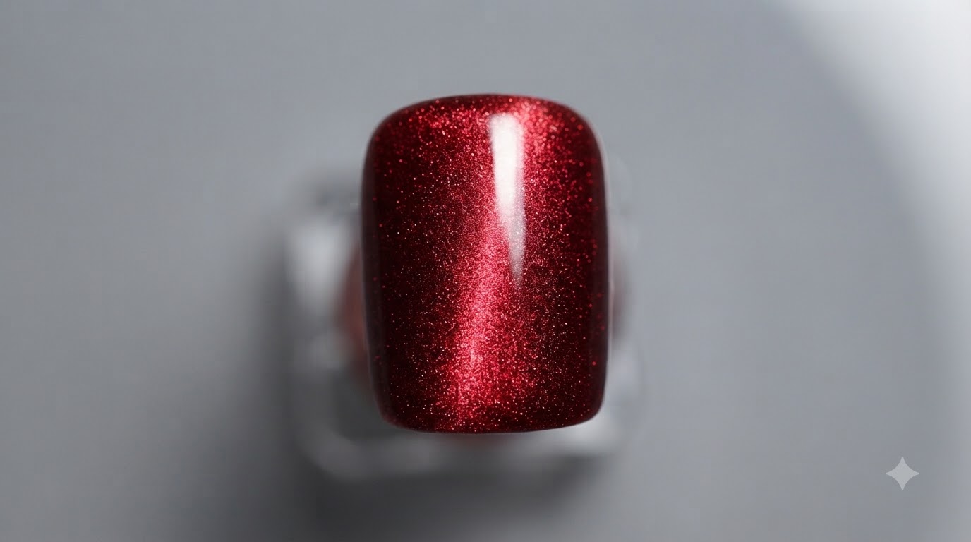Unghie Cat Eye Rosse per Capodanno — Tutorial Stamping Floreale Effetto Brina