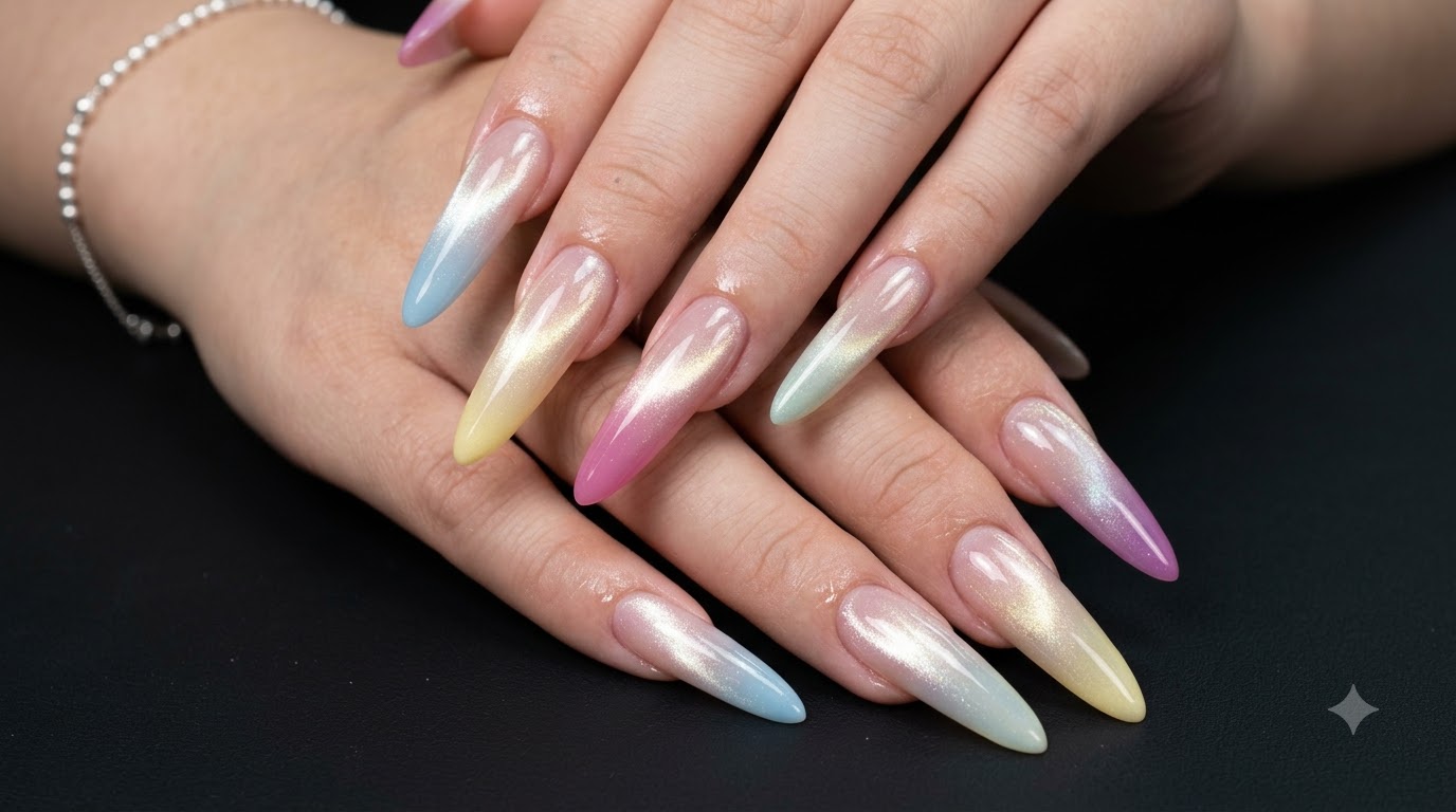 Unghie Cat Eye Ombré Pastel — Tutorial di Gradient per Primavera ed Estate