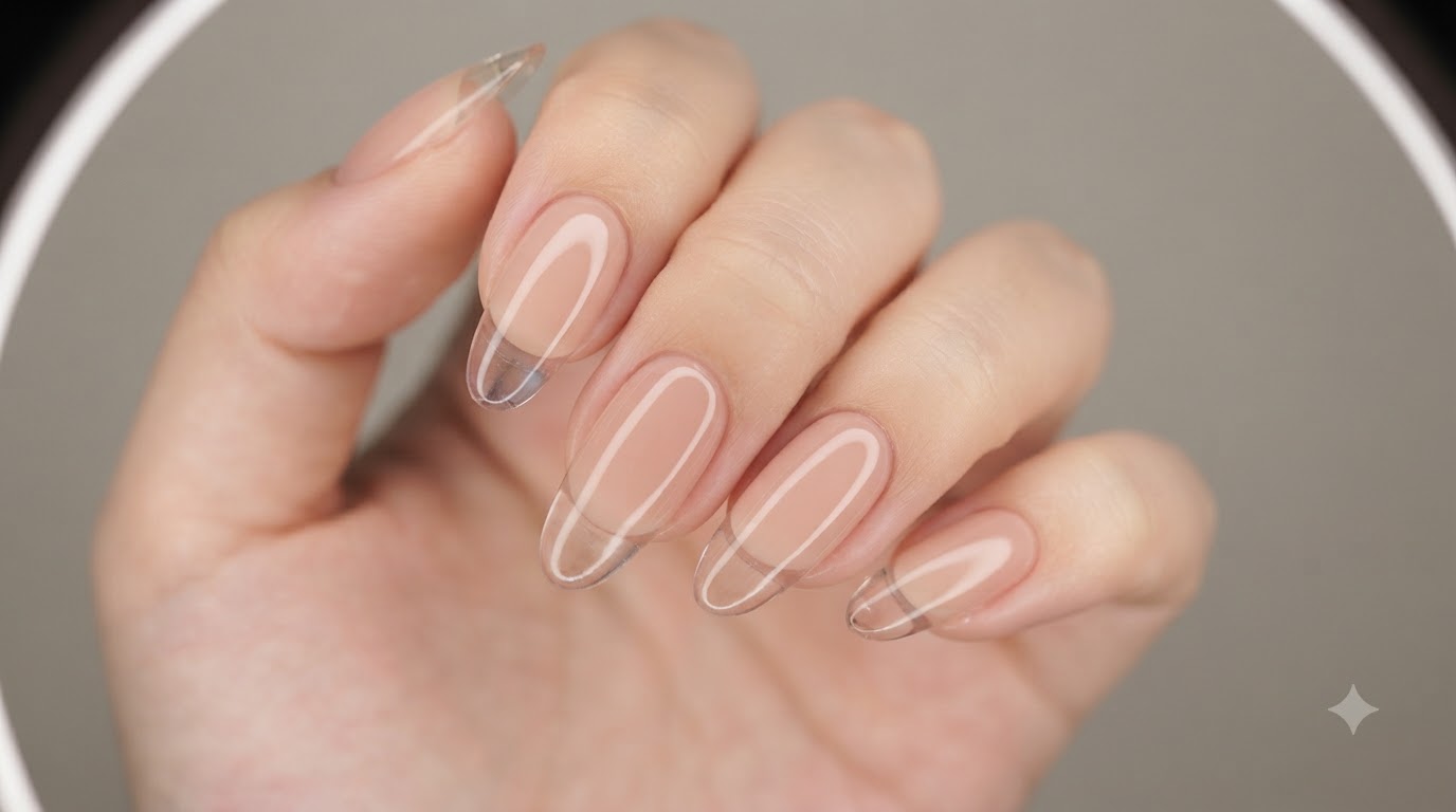 Unghie French Traspacento Effetto Ghiaccio — Tutorial Cristallo Vetro