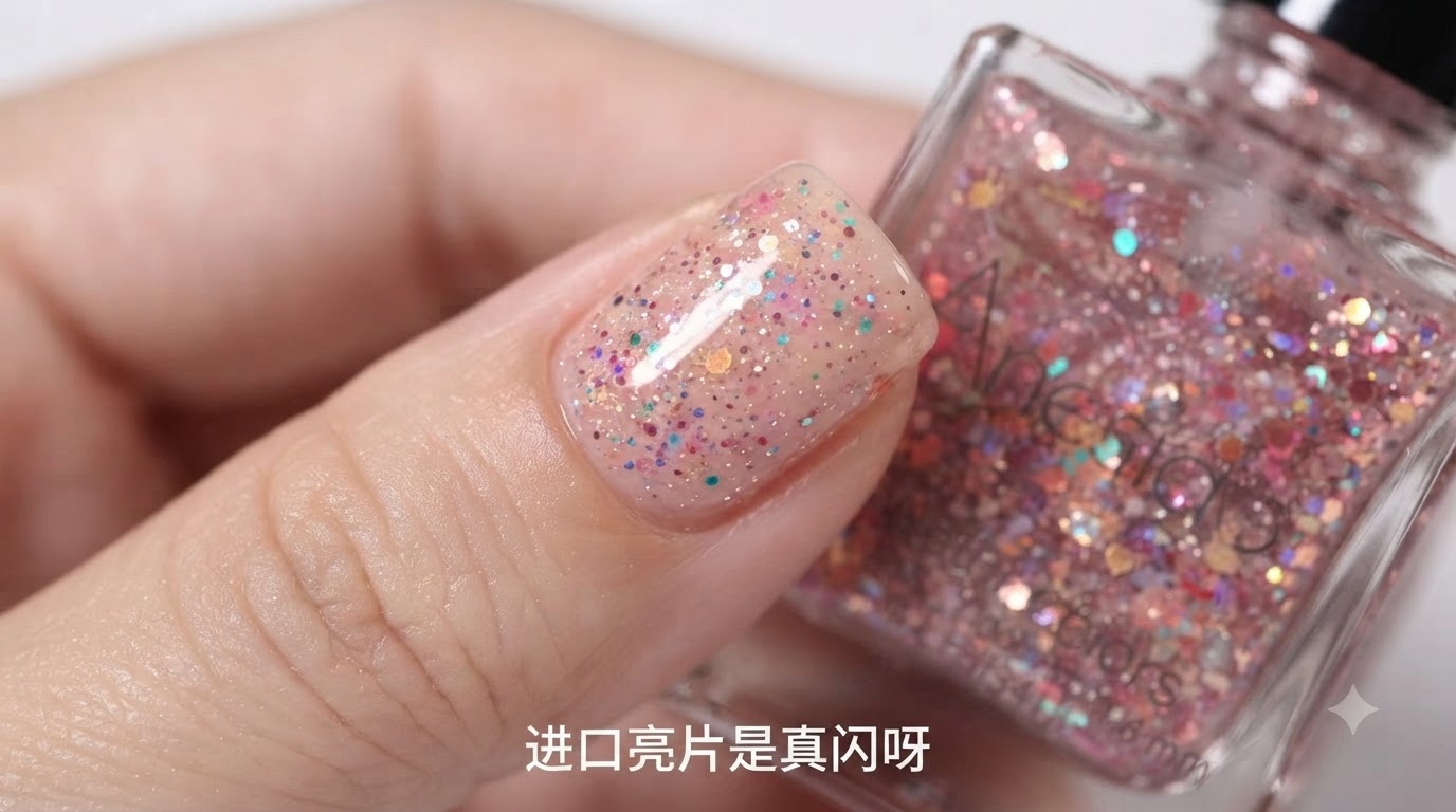 Tecnica di Applicazione dello Smalto con Scaglie di Glitter: Guida Passo dopo Passo