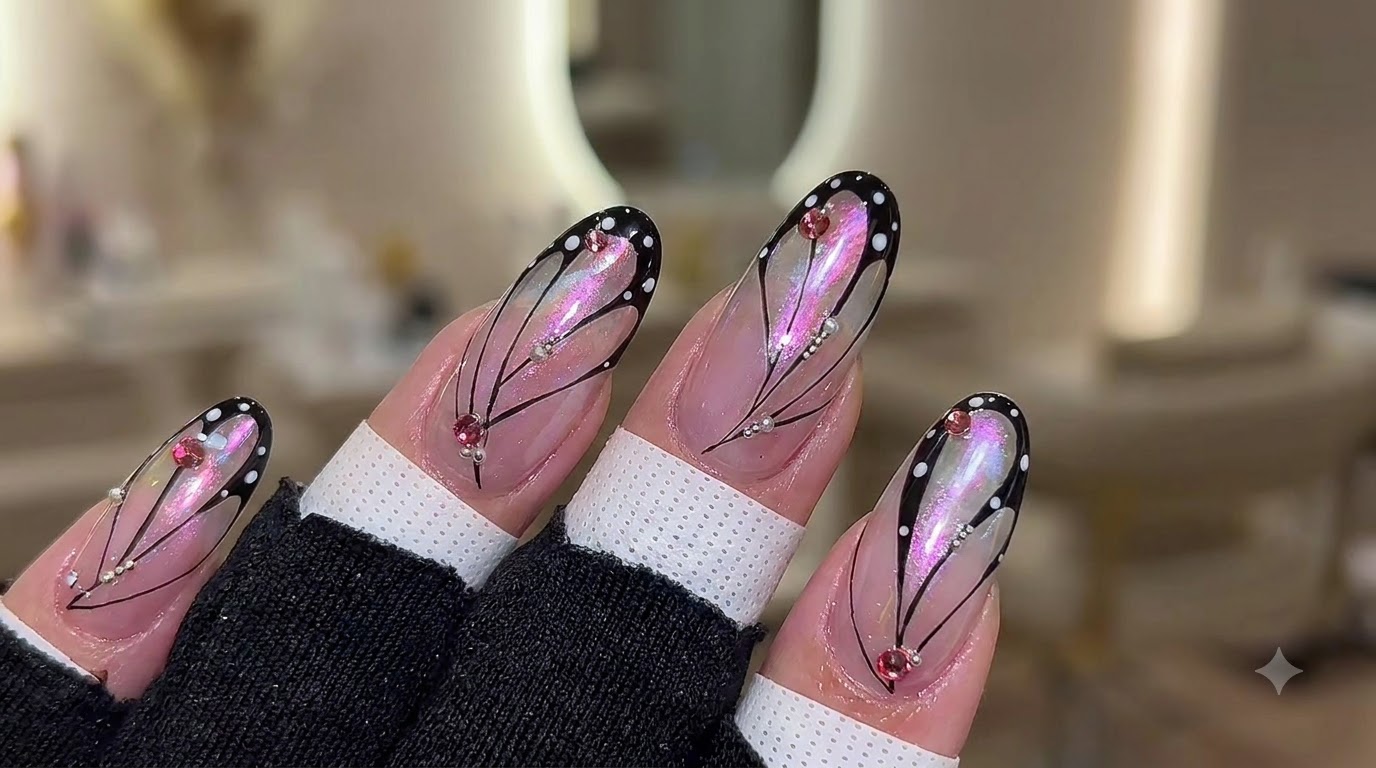 Nail Art Farfalla Aurora Viola — Tutorial Effetto Opal Eccezionale & Cromato