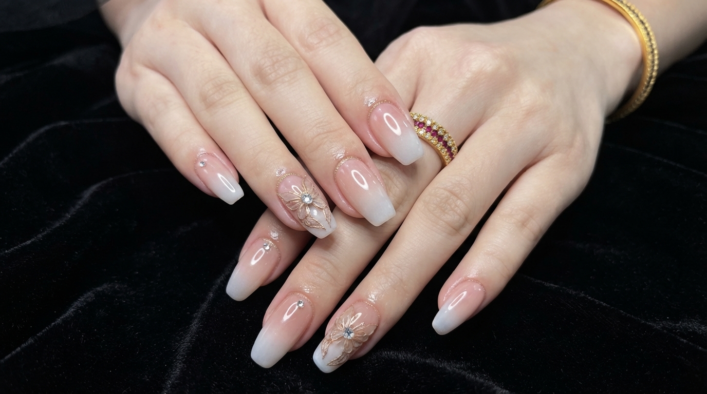 Unghie Ombré Rosa Nude e Farfalle — Tutorial Elegante Passo dopo Passo