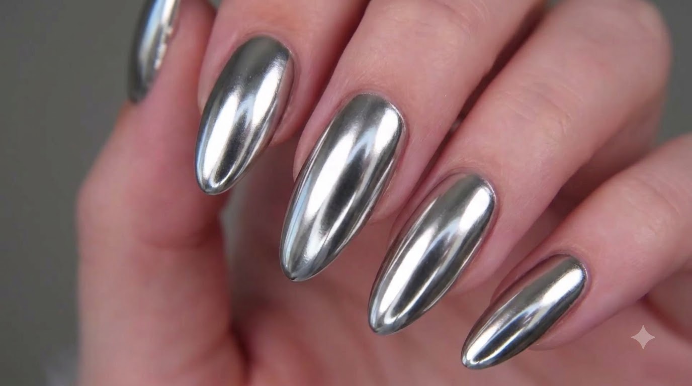 Unghie Effetto Specchio Silver Chrome — Tutorial Passo dopo Passo